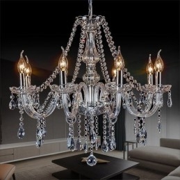 Lampadario di cristallo europeo trasparente