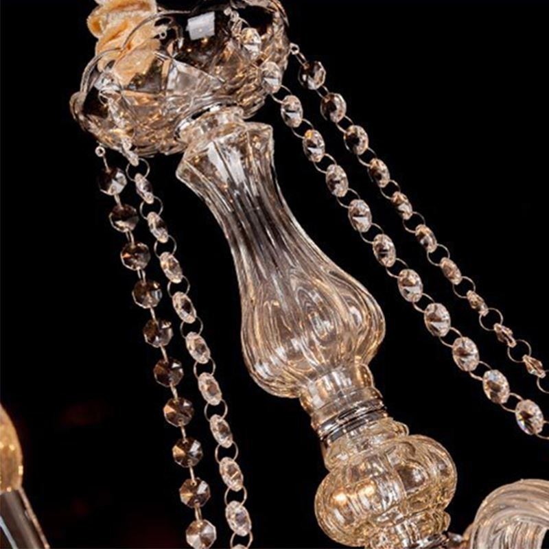 Lampadario di cristallo europeo trasparente