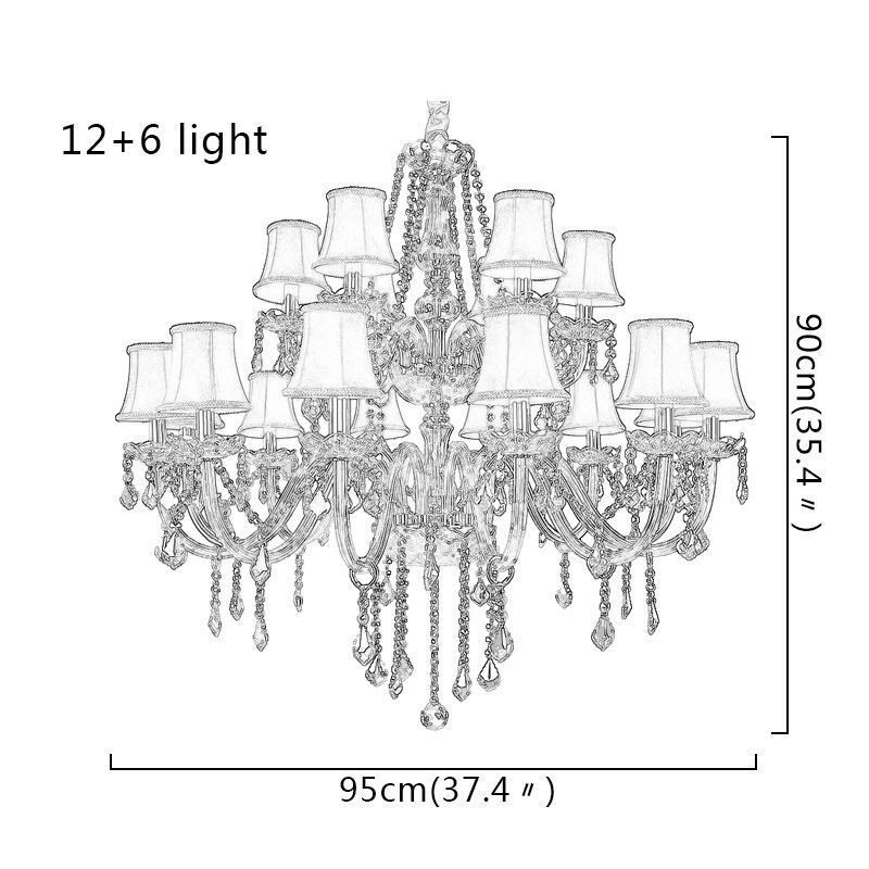 Lampadario in cristallo di lusso in stile europeo