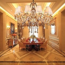 Grande lampadario a sospensione in cristallo stile europeo di lusso