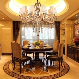 Grande lampadario a sospensione in cristallo stile europeo di lusso