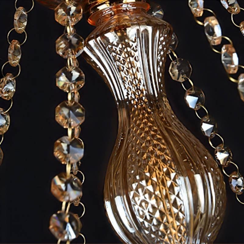 Grande lampadario a sospensione in cristallo stile europeo di lusso