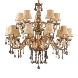 Lampadario di cristallo di lusso europeo ambra