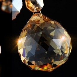 Lampadario di cristallo di lusso europeo ambra