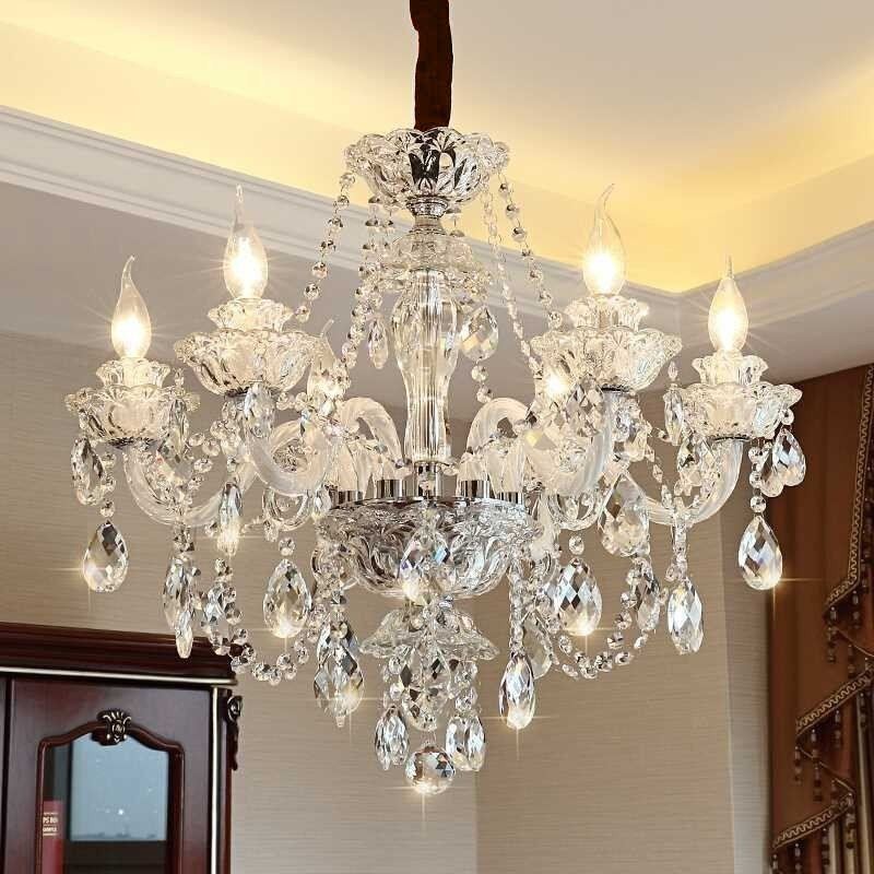Lampadario di cristallo europeo di lusso