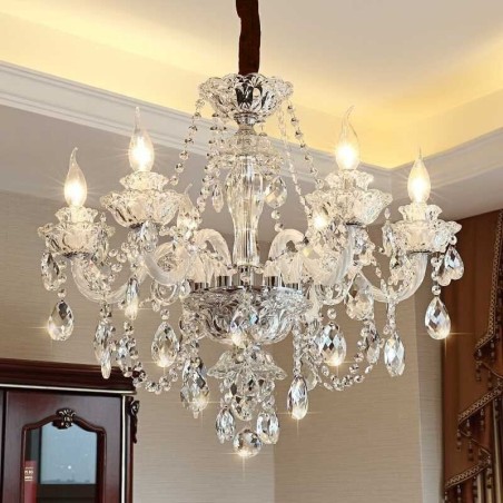 Lampadario di cristallo europeo di lusso