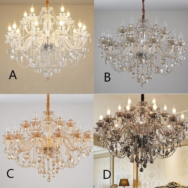 Lampadario di cristallo europeo di lusso