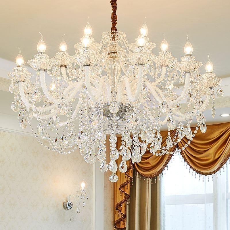 Lampadario di cristallo europeo di lusso
