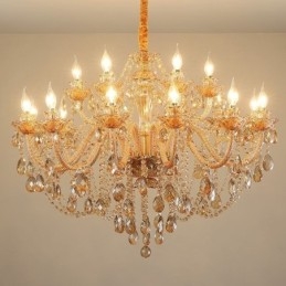 Lampadario di cristallo europeo Cognac a sospensione