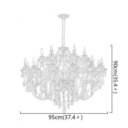Lampadario di cristallo europeo Cognac a sospensione