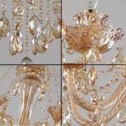 Lampadario di cristallo europeo Cognac a sospensione