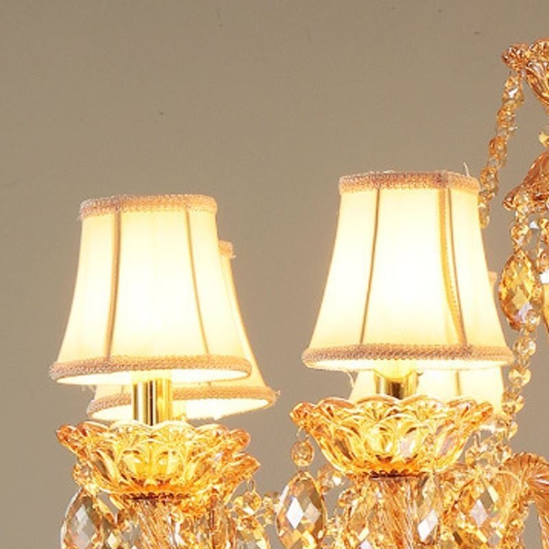 Lampadario di cristallo europeo Cognac a sospensione