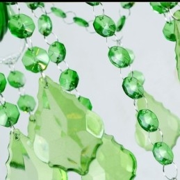 Lampadario a sospensione in cristallo stile europeo verde erba