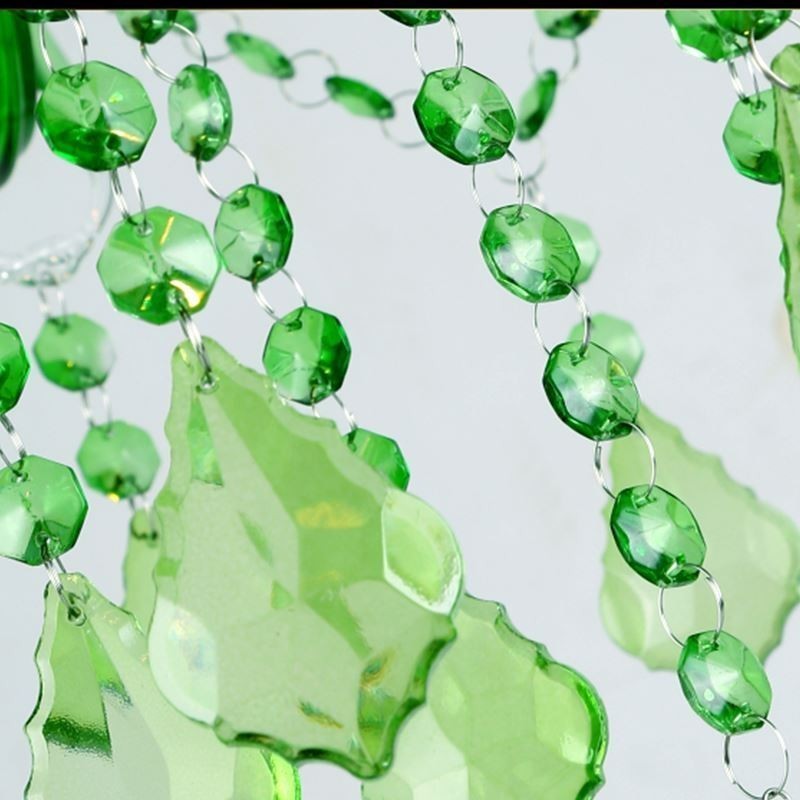 Lampadario a sospensione in cristallo stile europeo verde erba