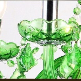 Lampadario a sospensione in cristallo stile europeo verde erba
