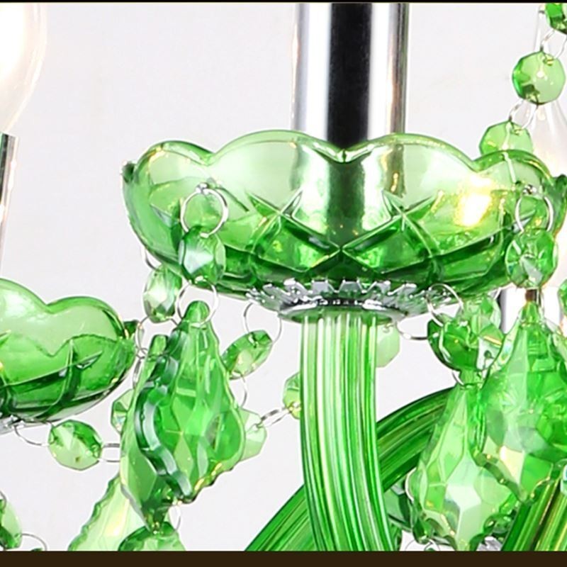 Lampadario a sospensione in cristallo stile europeo verde erba