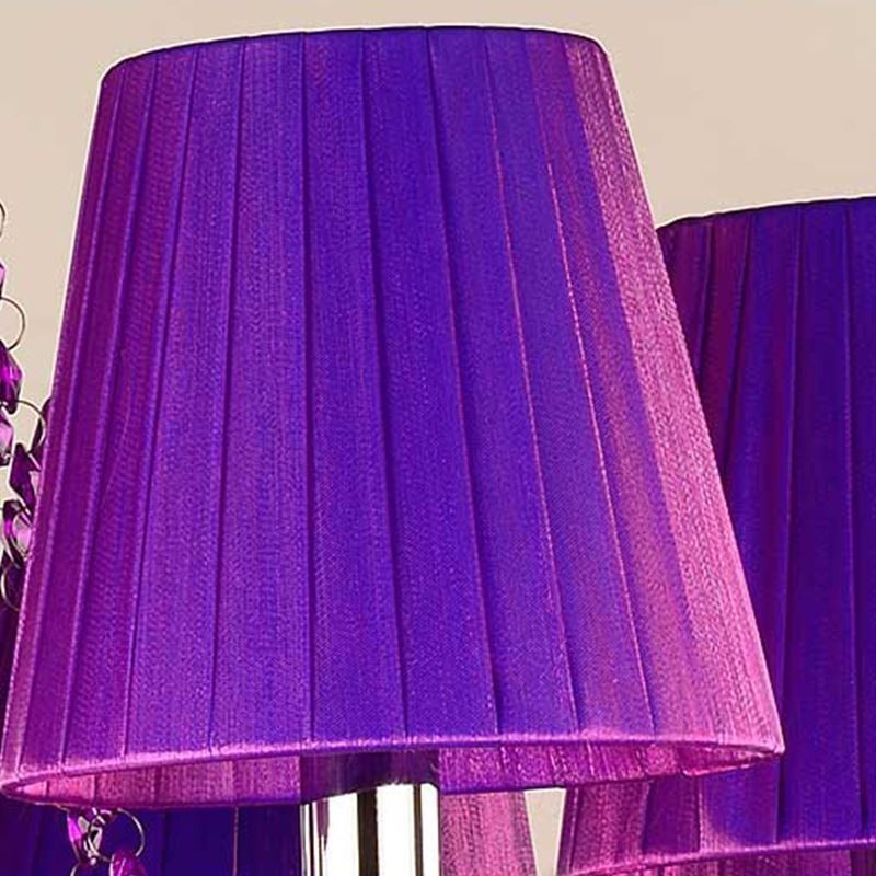 Lampadario a sospensione in cristallo stile europeo viola