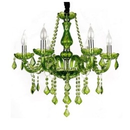 Lampadario a sospensione in cristallo stile europeo verde 6/8/10/12 luci E12/E14