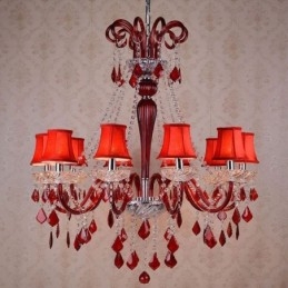 Lampadario sospensione in cristallo nero stile vintage europeo