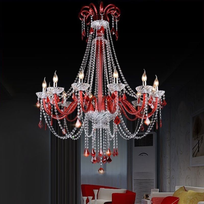 Lampadario a sospensione in cristallo europeo elegante