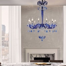 Lampadario a sospensione in cristallo europeo elegante