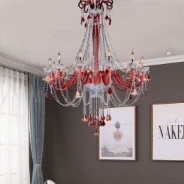 Lampadario a sospensione in cristallo europeo elegante