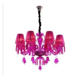 Lampadario europeo in cristallo con campanelli ad anello in vetro