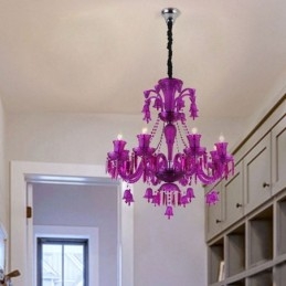 Lampadario di cristallo europeo a campanelle ad anello, 6/8/10 luci E26/E27