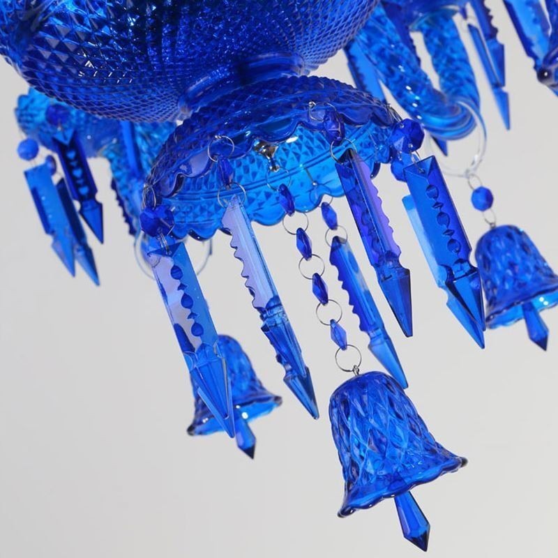 Lampadario di cristallo europeo a campanelle ad anello, 6/8/10 luci E26/E27