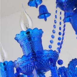Lampadario di cristallo europeo a campanelle ad anello, 6/8/10 luci E26/E27