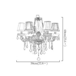 Grande lampadario in cristallo colorato stile europeo