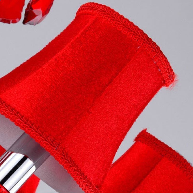Lampadario a sospensione in cristallo rosso stile europeo
