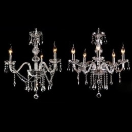 Lampadario a sospensione in cristallo stile europeo 3/5 luci E12/E14