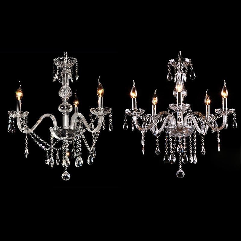 Lampadario a sospensione in cristallo stile europeo 3/5 luci E12/E14