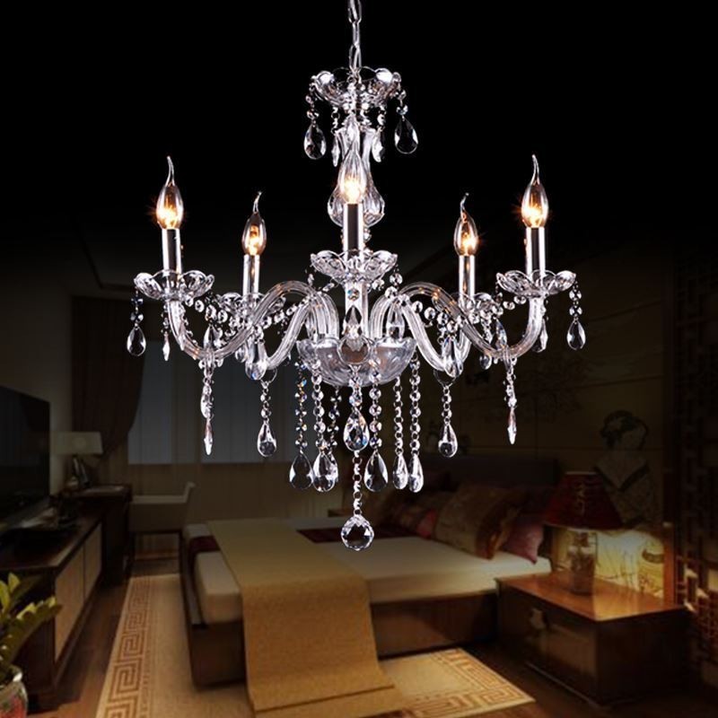 Lampadario a sospensione in cristallo stile europeo 3/5 luci E12/E14