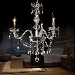 Lampadario a sospensione in cristallo stile europeo 3/5 luci E12/E14