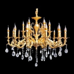 Lampadario di cristallo moderno di lusso 18 luci E12/E14 93×93×67 cm