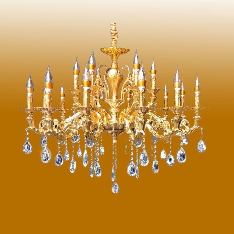 Lampadario di cristallo moderno di lusso 18 luci E12/E14 93×93×67 cm