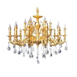 Lampadario di cristallo moderno di lusso 18 luci E12/E14 93×93×67 cm