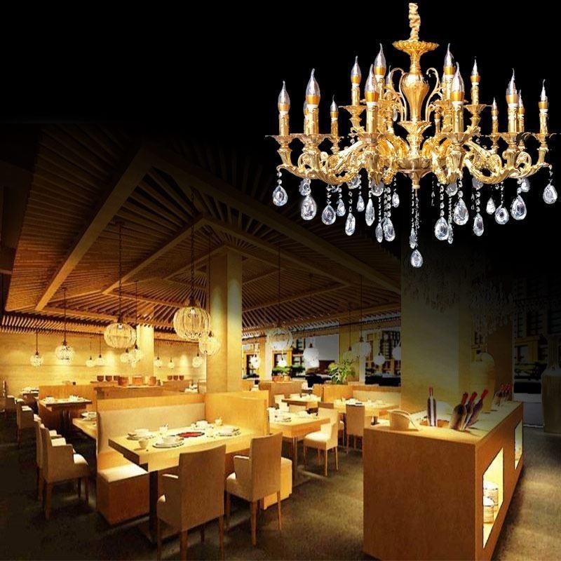 Lampadario di cristallo moderno di lusso 18 luci E12/E14 93×93×67 cm