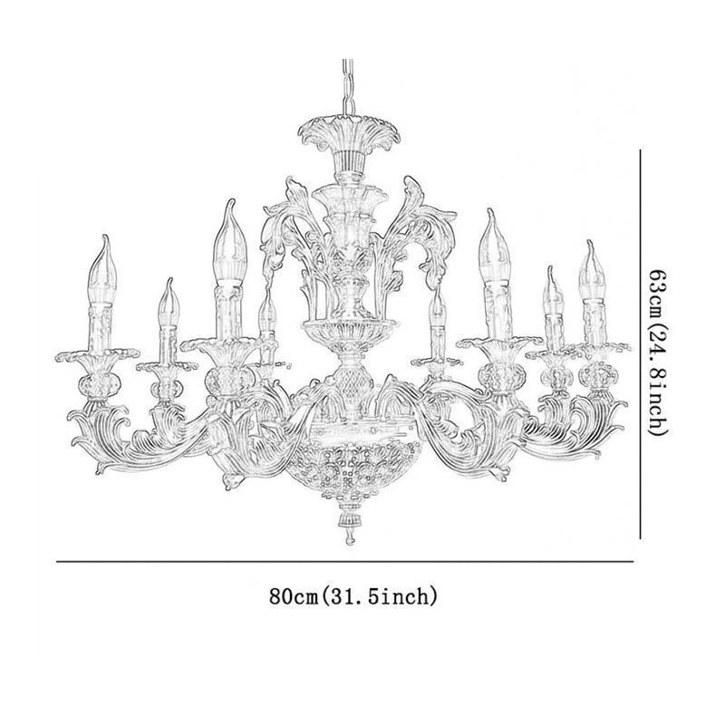 Lampadario di cristallo moderno per soffitto, stile europeo, 8/12/18 luci
