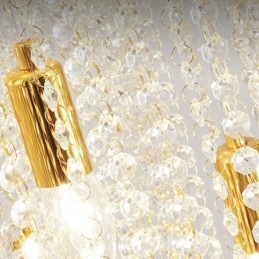 Lampadario in cristallo moderno a 19 luci per scale