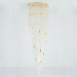 Lampadario in cristallo moderno a 19 luci per scale