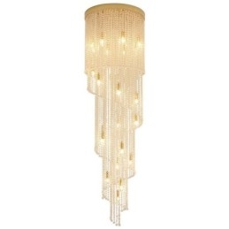 Lampadario in cristallo moderno a 19 luci per scale