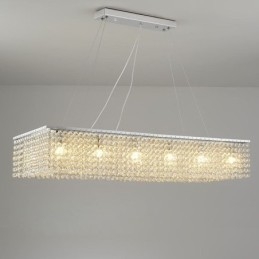 Lampadario a sospensione in cristallo europeo, design moderno semplice, 12 luci E12/E14