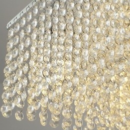 Lampadario a sospensione in cristallo europeo, design moderno semplice, 12 luci E12/E14