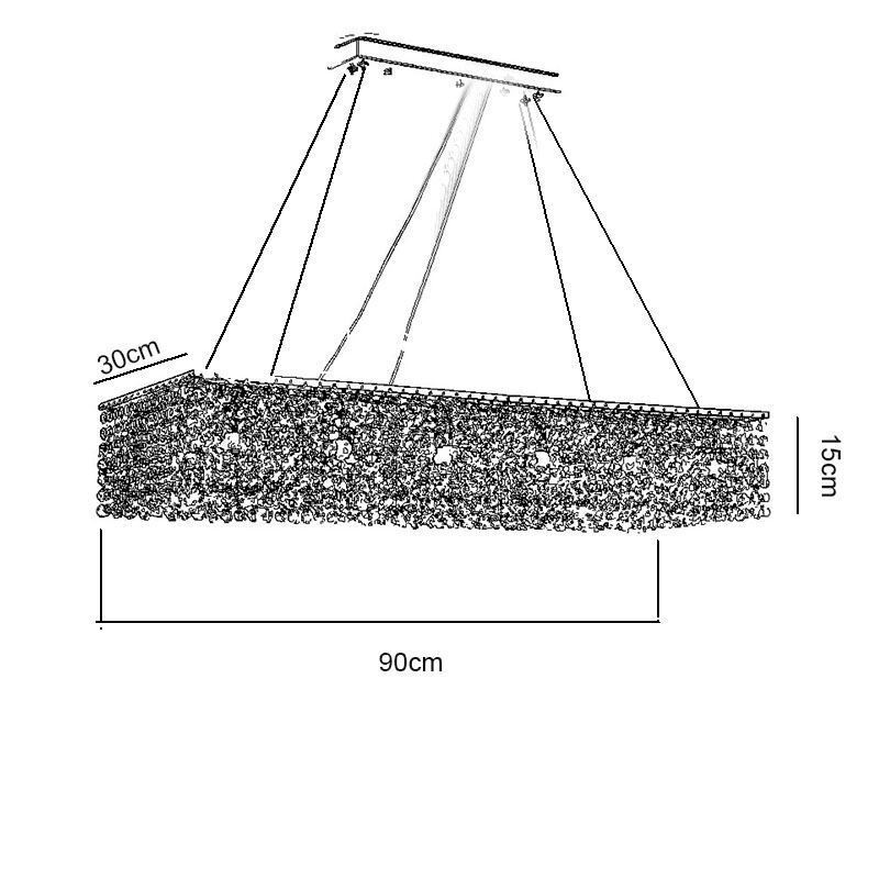 Lampadario a sospensione in cristallo europeo, design moderno semplice, 12 luci E12/E14