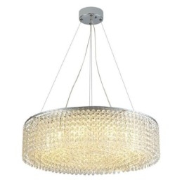 Lampadario in cristallo moderno da soffitto, 12 luci, 60xH15 cm