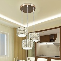 Lampada a sospensione in cristallo a 3 luci Droplight