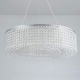 Lampadario in cristallo moderno da soffitto, 12 luci, 60xH15 cm